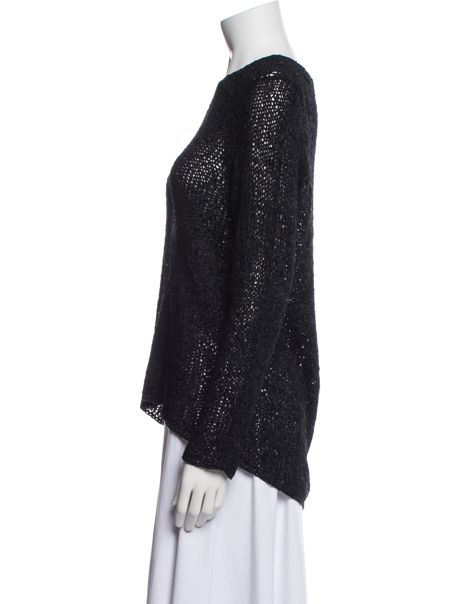 Donna Karan Silk Scoop Neck Sweater