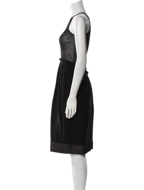Donna Karan Scoop Neck Midi Length Dress