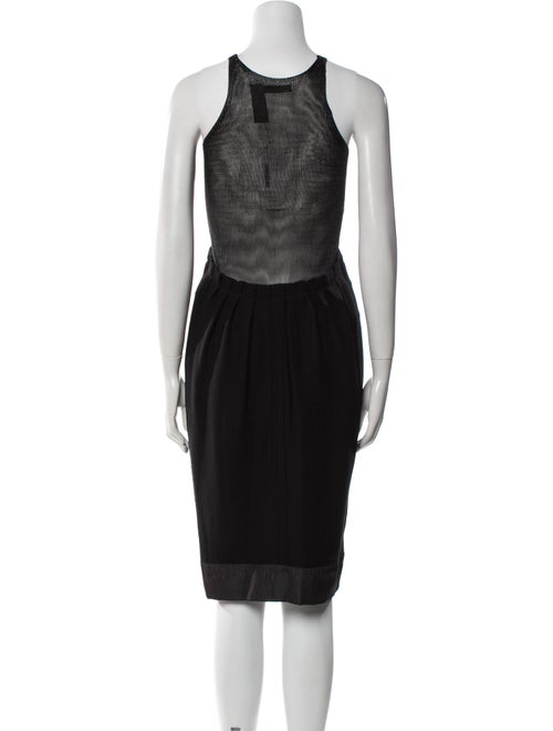 Donna Karan Scoop Neck Midi Length Dress