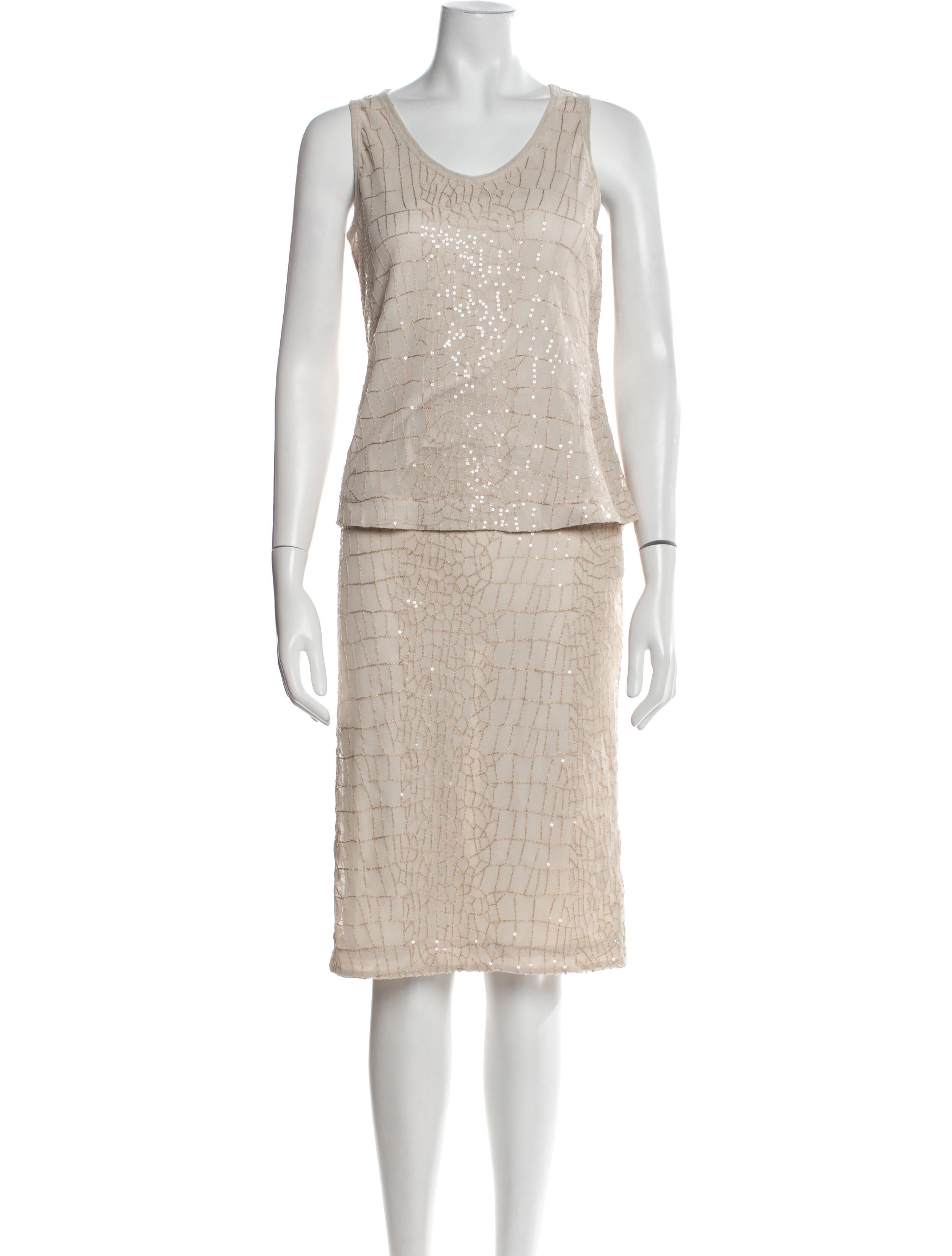 Donna Karan Lace Pattern Skirt Set