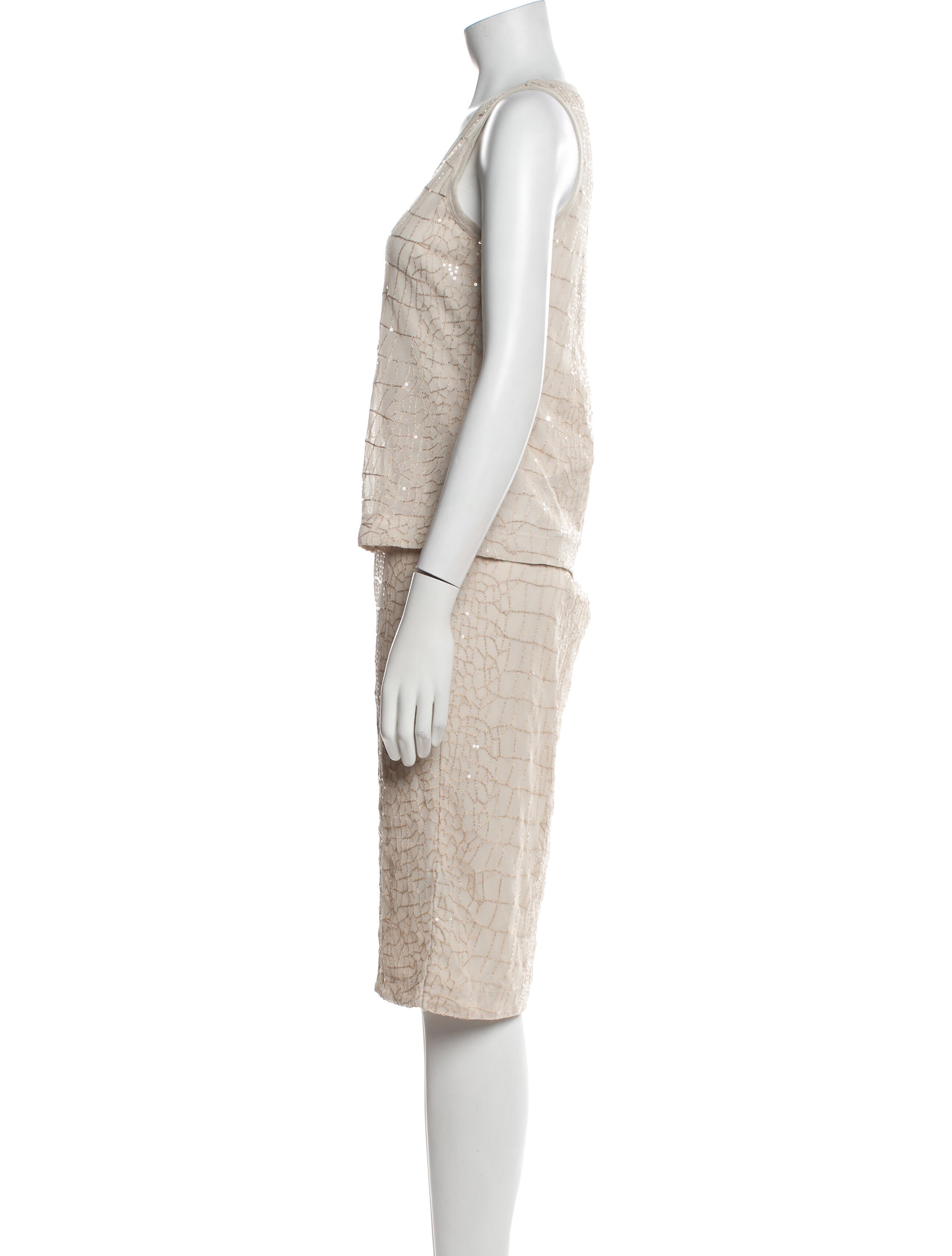 Donna Karan Lace Pattern Skirt Set