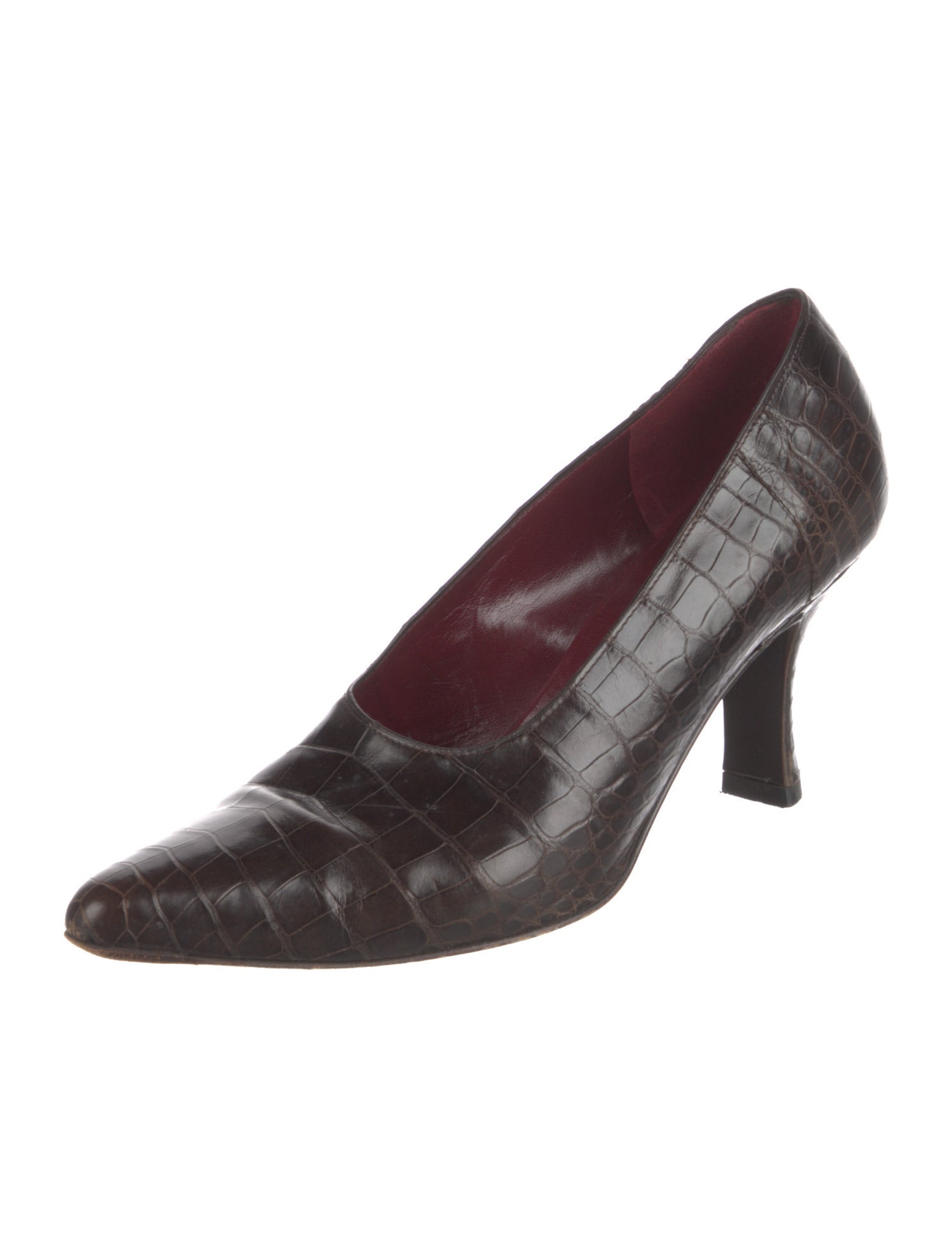 Donna Karan Leather Animal Print Pumps