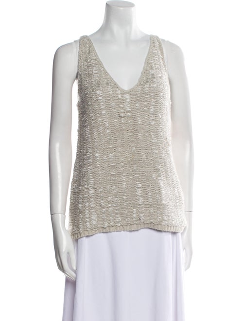 Donna Karan Cashmere V-Neck Top