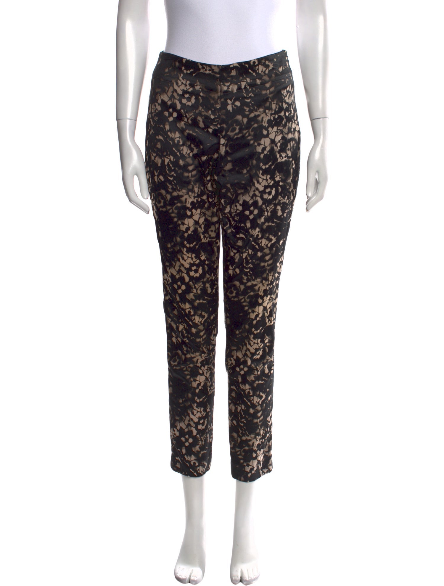Donna Karan Floral Print Skinny Leg Pants