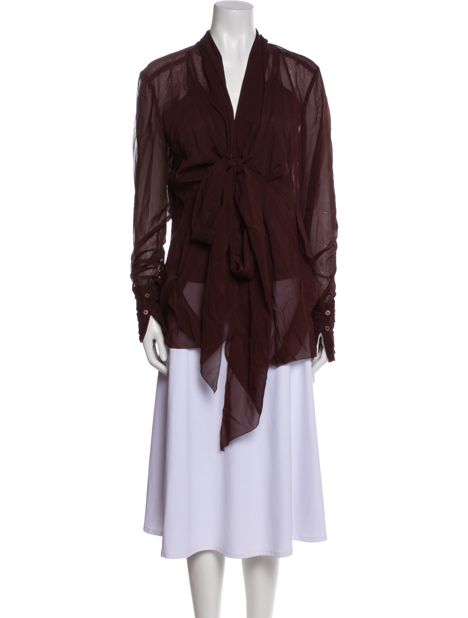 Donna Karan Silk V-Neck Tunic w/ Tags