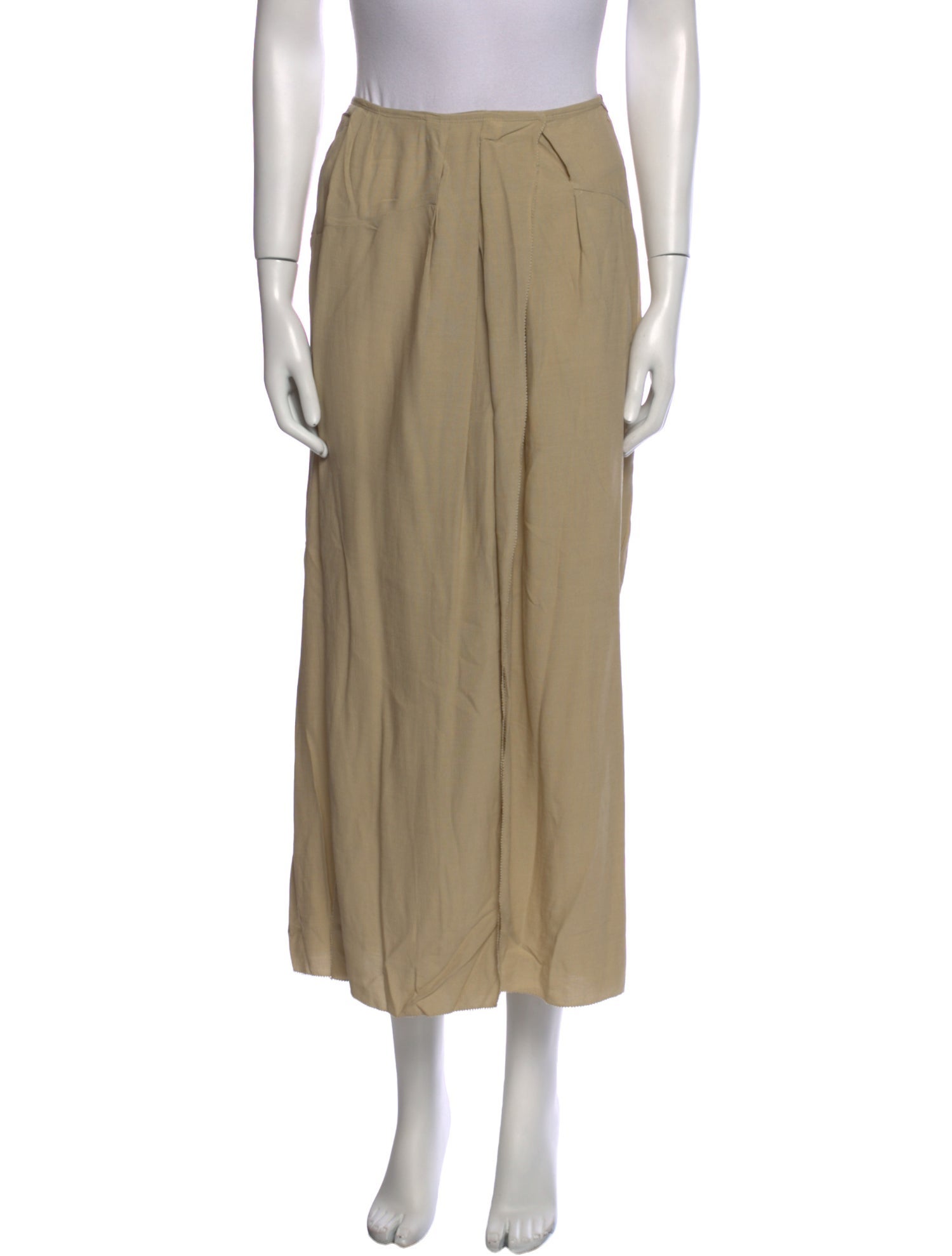 Donna Karan Pleated Accents Midi Length Skirt