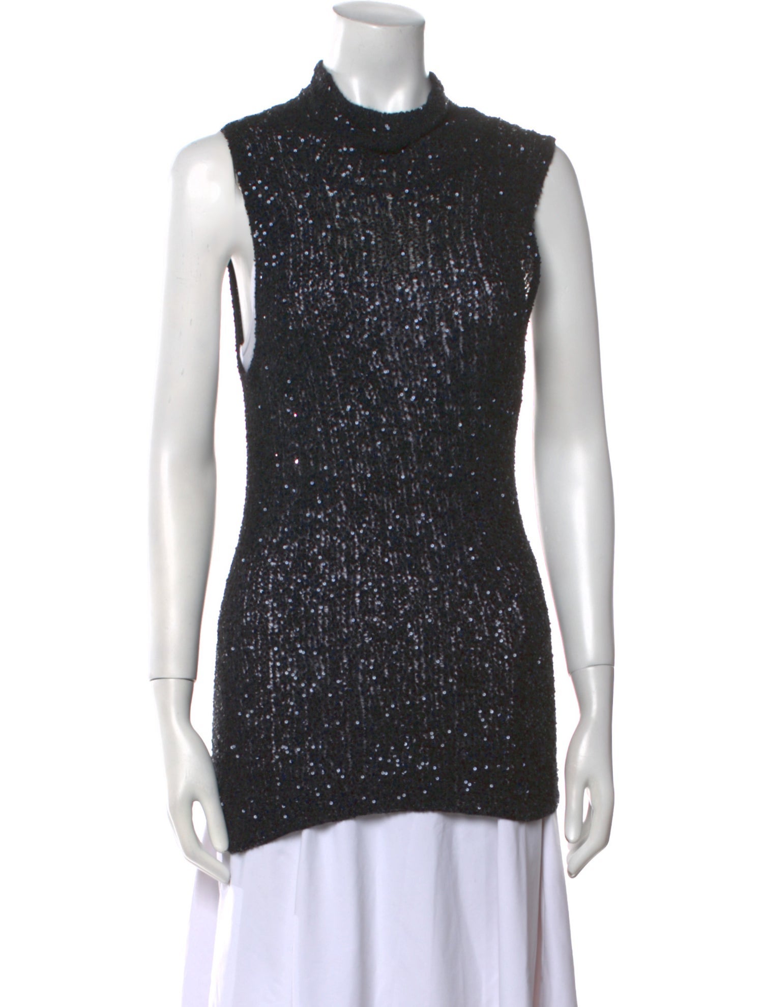 Donna Karan Cashmere Mock Neck Sweater