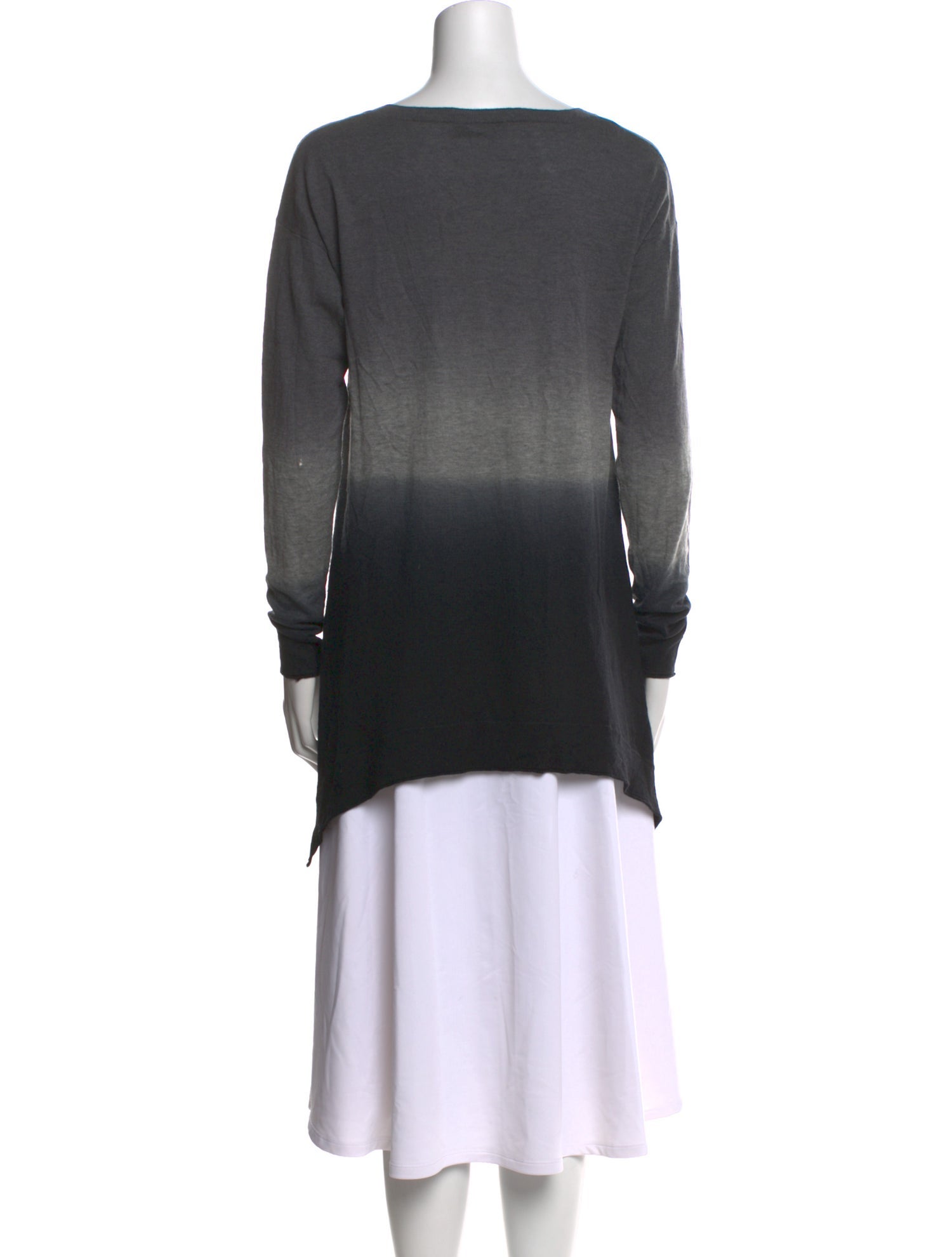 Donna Karan Cashmere Colorblock Pattern Sweater