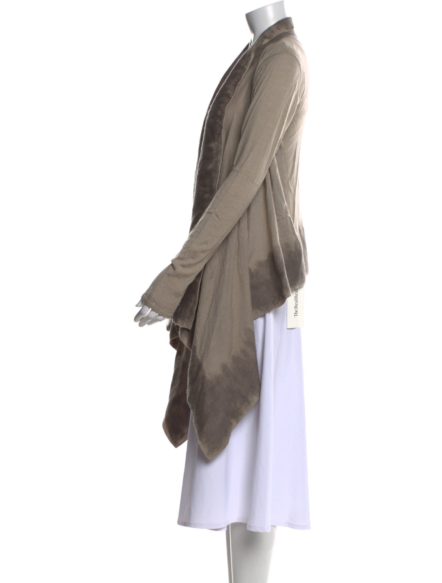 Donna Karan Wool Open Front Sweater