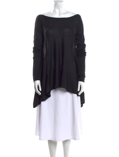 Donna Karan Wool Bateau Neckline Tunic