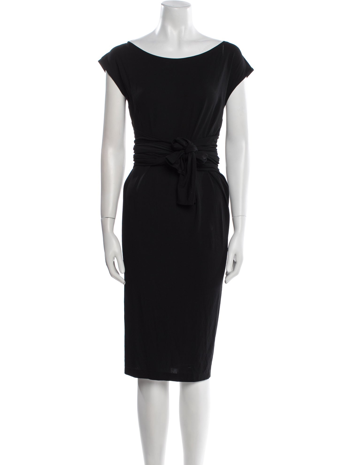 Donna Karan Bateau Neckline Knee-Length Dress