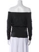 Donna Karan Off-The-Shoulder Long Sleeve Top