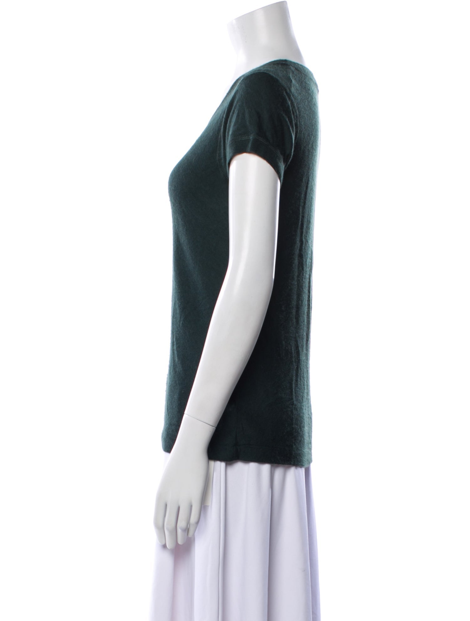 Donna Karan Cashmere Scoop Neck T-Shirt
