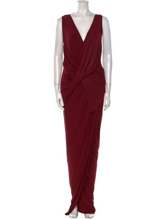 Donna Karan V-Neck Long Dress