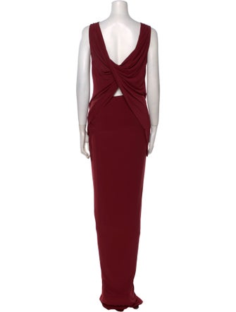 Donna Karan V-Neck Long Dress