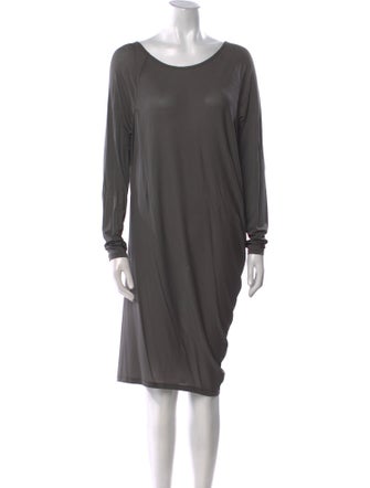 Donna Karan Bateau Neckline Midi Length Dress