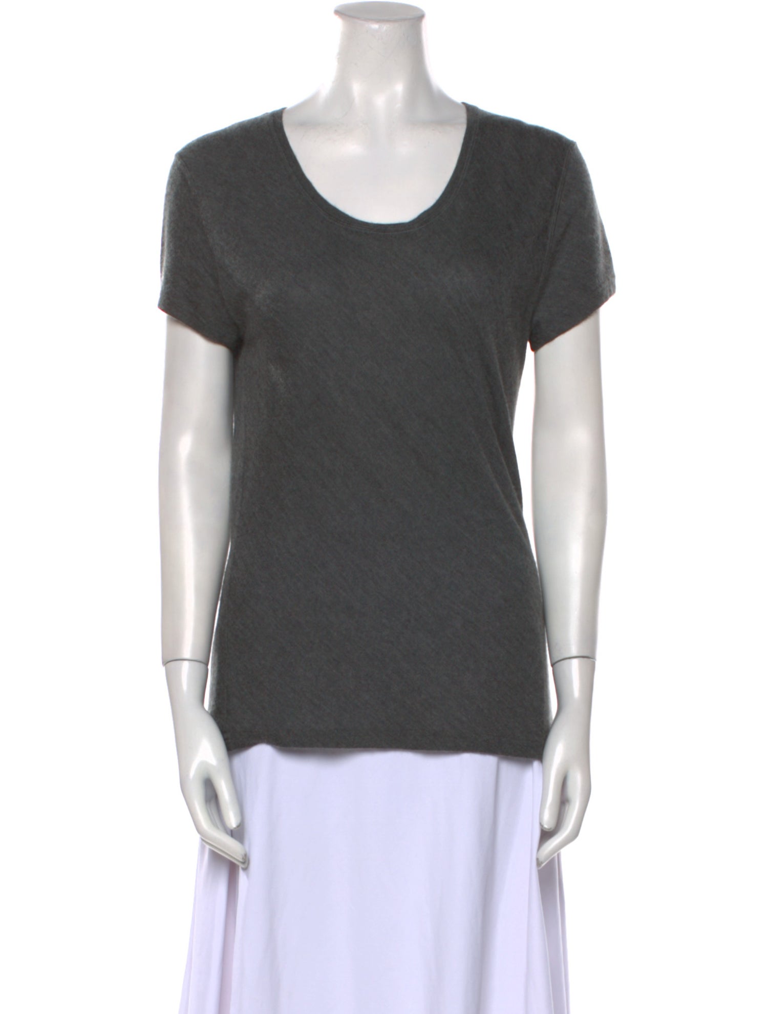 Donna Karan Cashmere Scoop Neck T-Shirt