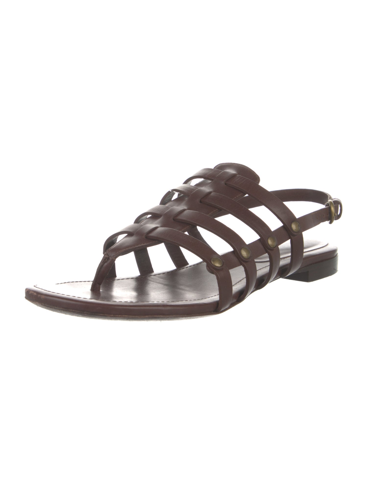 Donna Karan Leather Gladiator Sandals