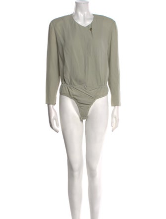Donna Karan Silk Crew Neck Bodysuit