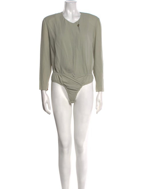 Donna Karan Silk Crew Neck Bodysuit