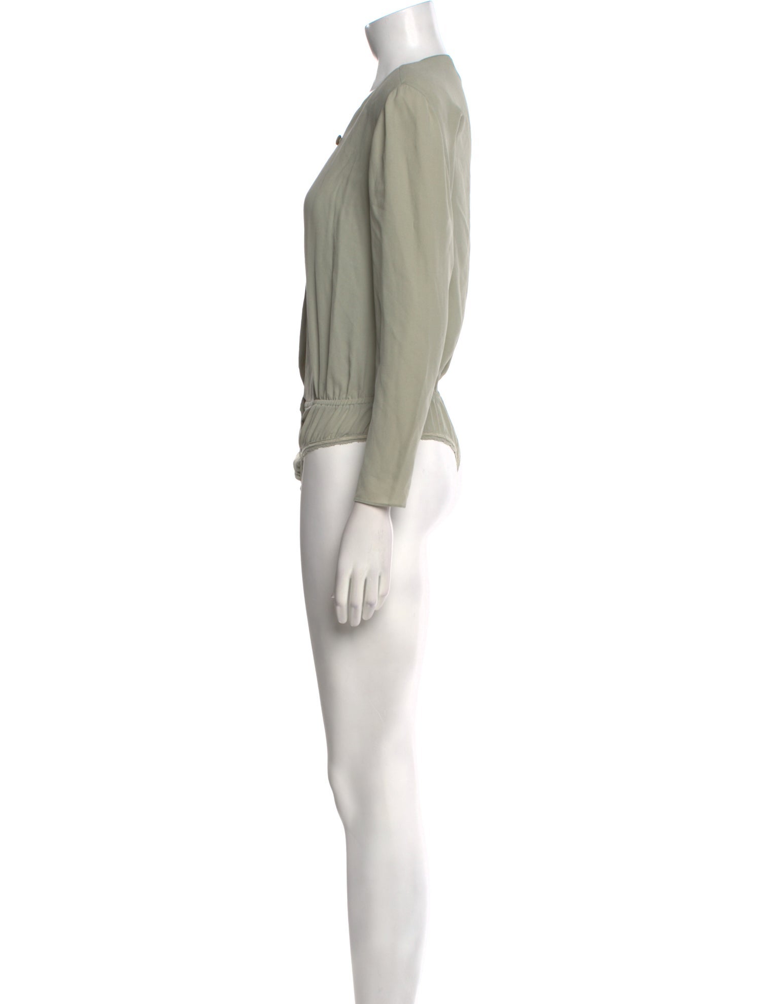 Donna Karan Silk Crew Neck Bodysuit