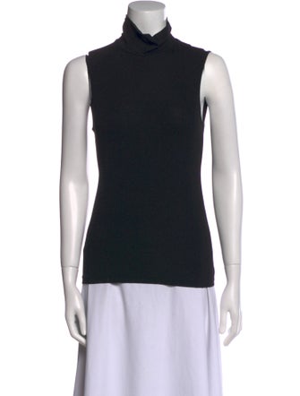 Donna Karan Turtleneck Sleeveless Top
