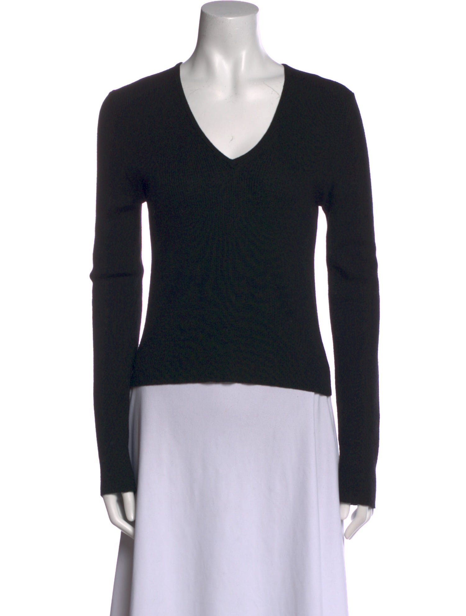 Donna Karan Wool V-Neck Sweater