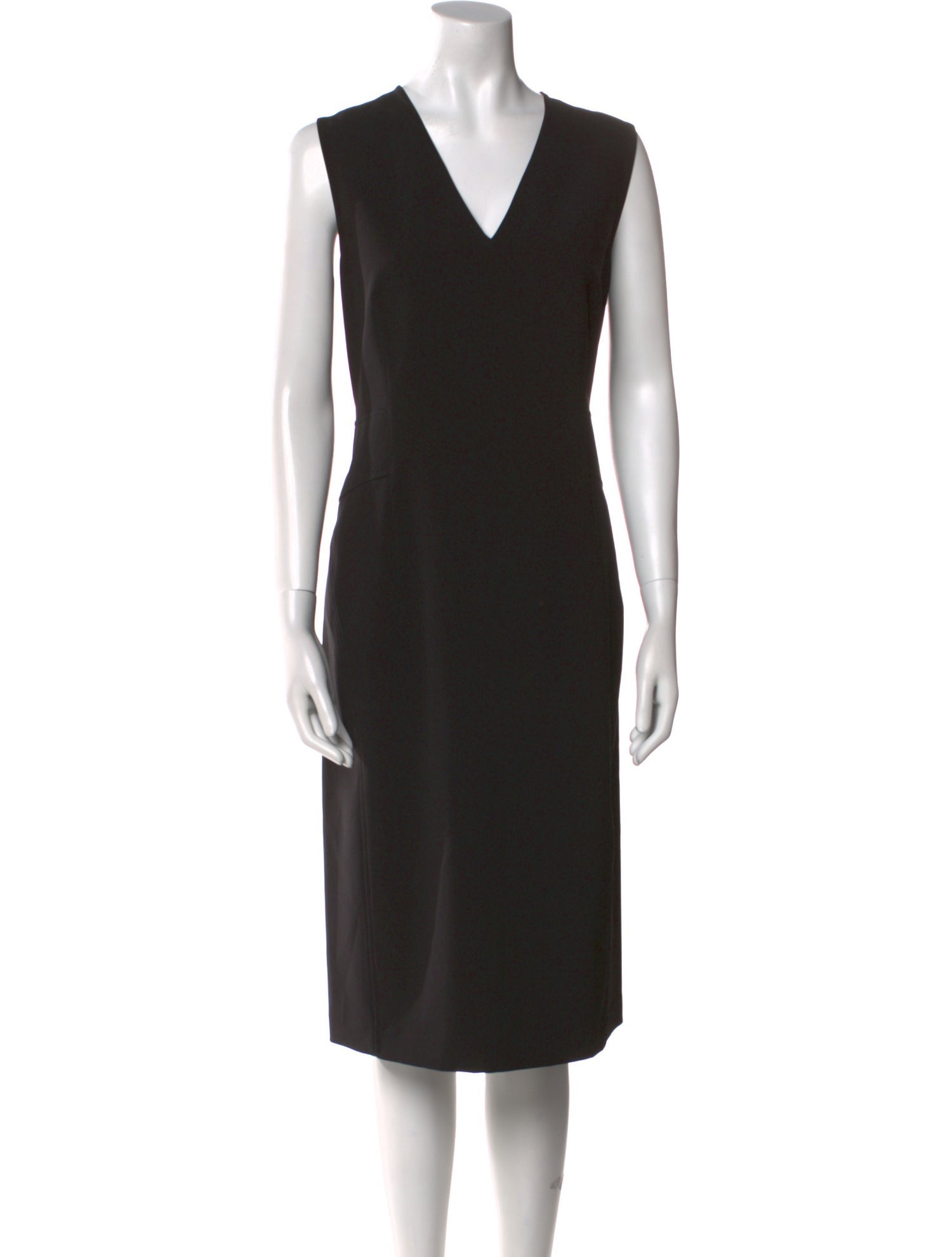 Donna Karan V-Neck Knee-Length Dress