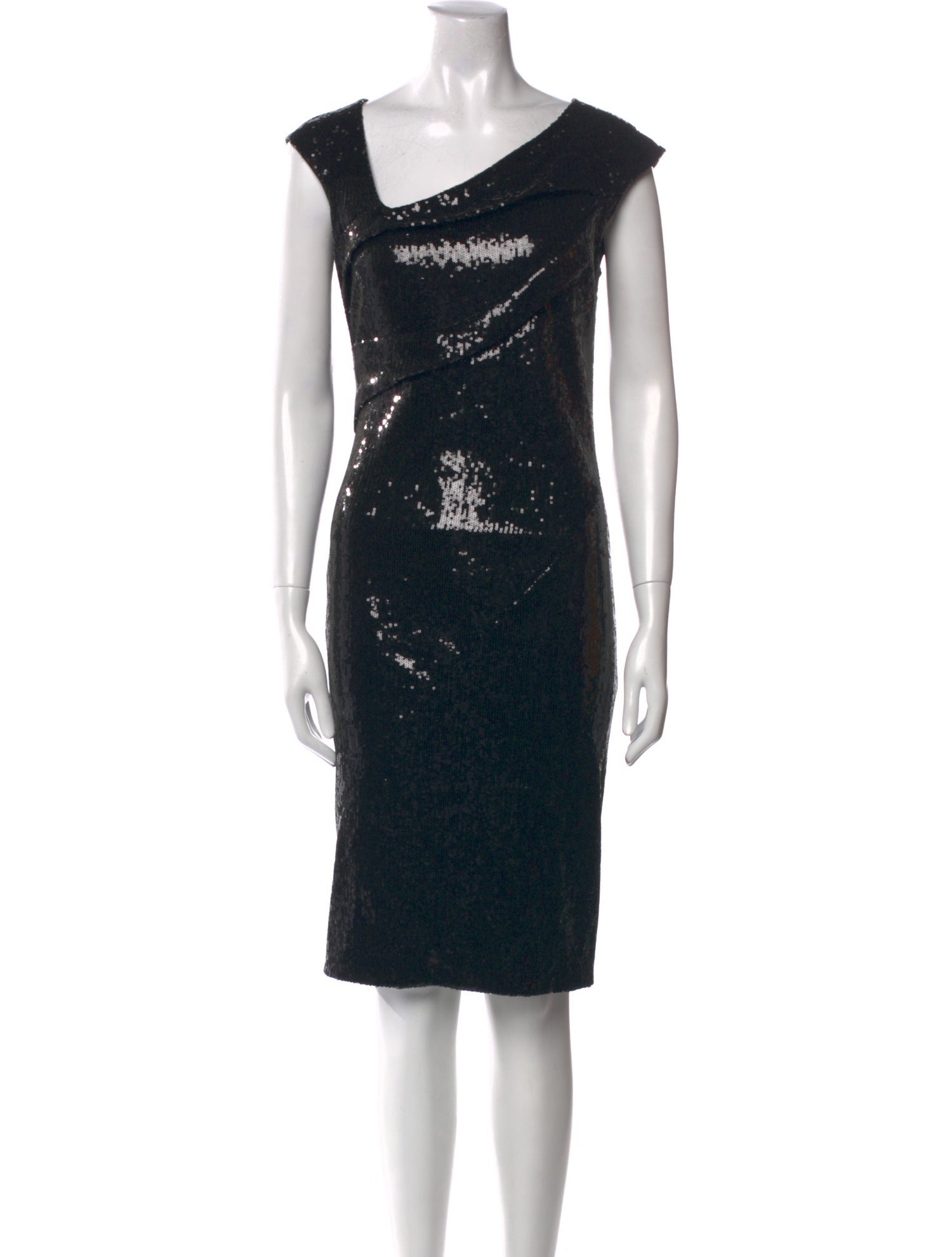 Donna Karan Cowl Neck Knee-Length Dress