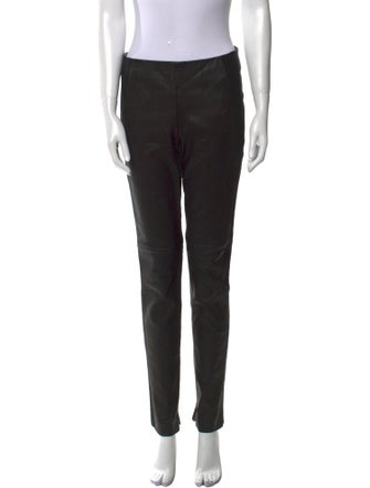 Donna Karan Lambskin Straight Leg Pants