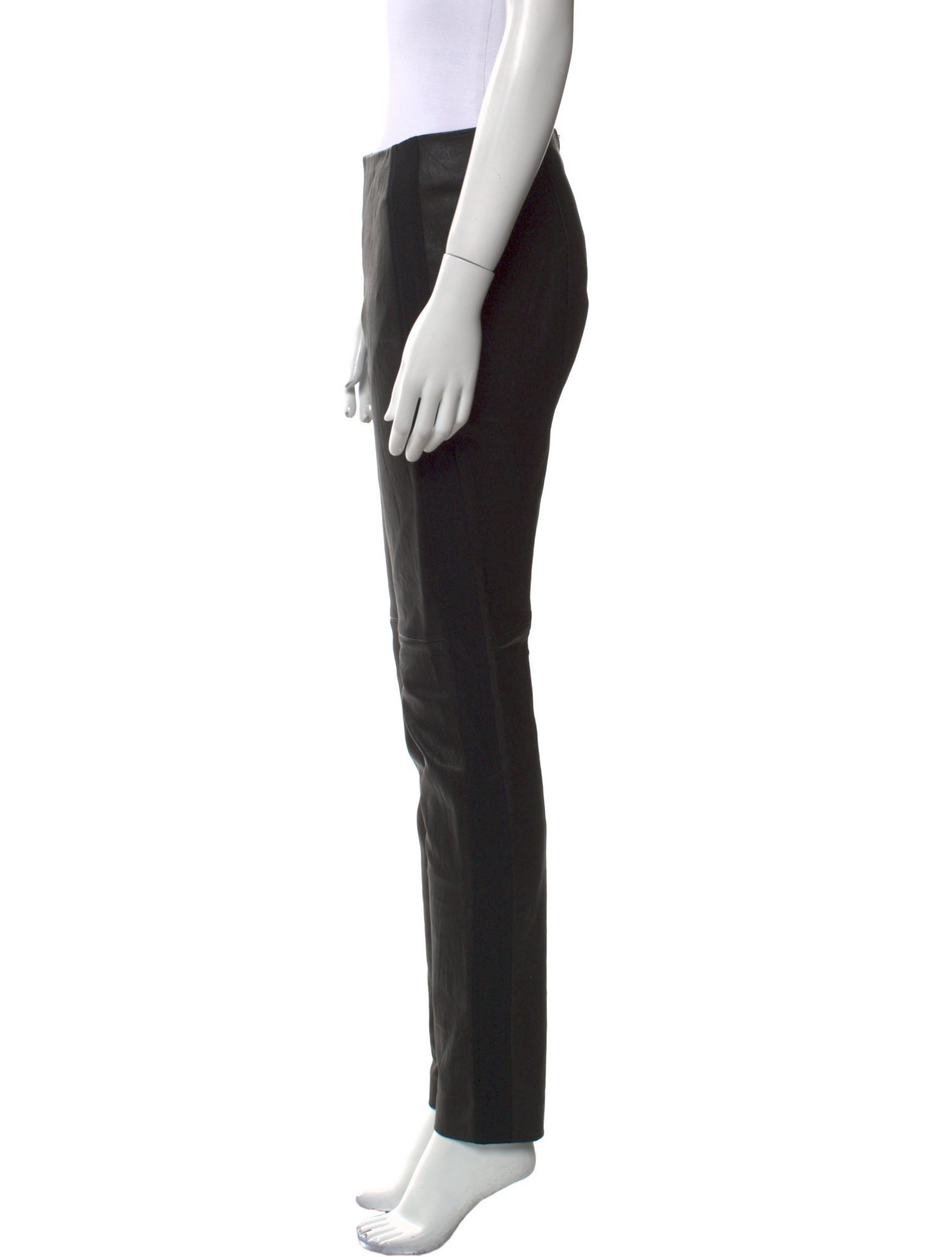 Donna Karan Lambskin Straight Leg Pants