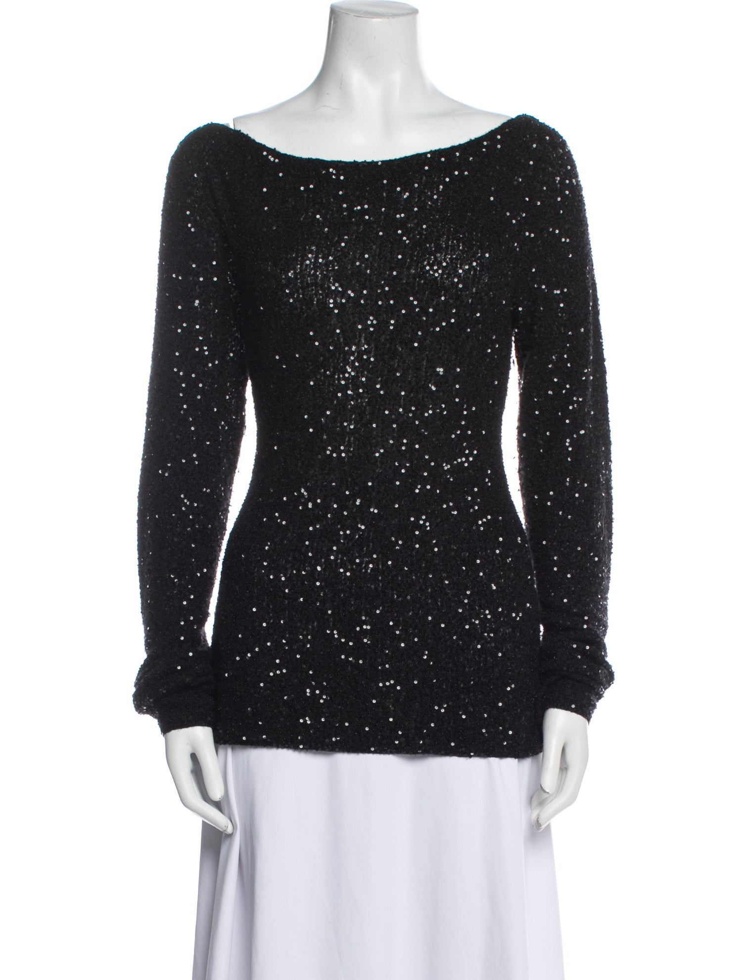 Donna Karan Cashmere Bateau Neckline Sweater