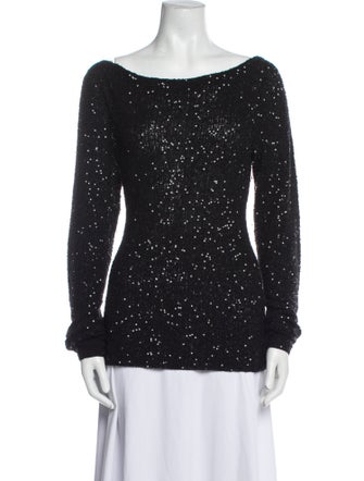 Donna Karan Cashmere Bateau Neckline Sweater