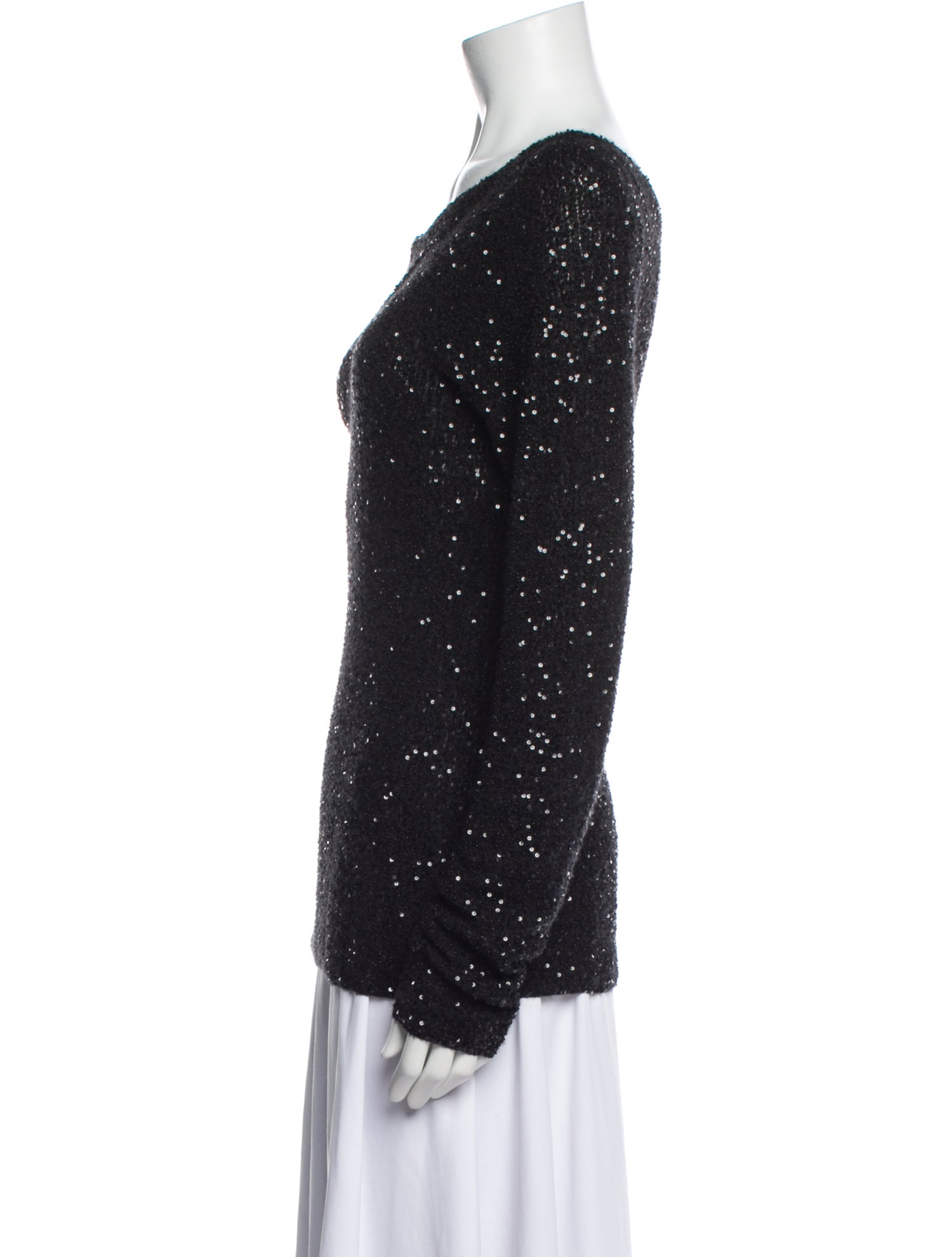 Donna Karan Cashmere Bateau Neckline Sweater