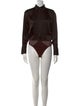Donna Karan Mock Neck Long Sleeve Bodysuit