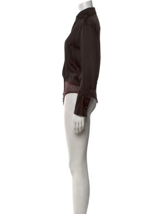 Donna Karan Mock Neck Long Sleeve Bodysuit