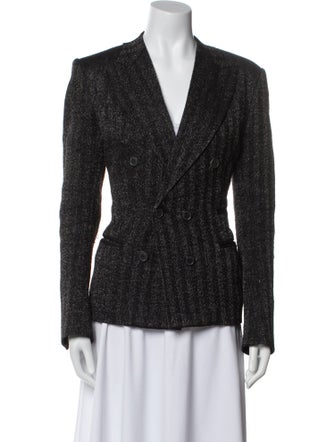 Donna Karan Wool Tweed Pattern Blazer