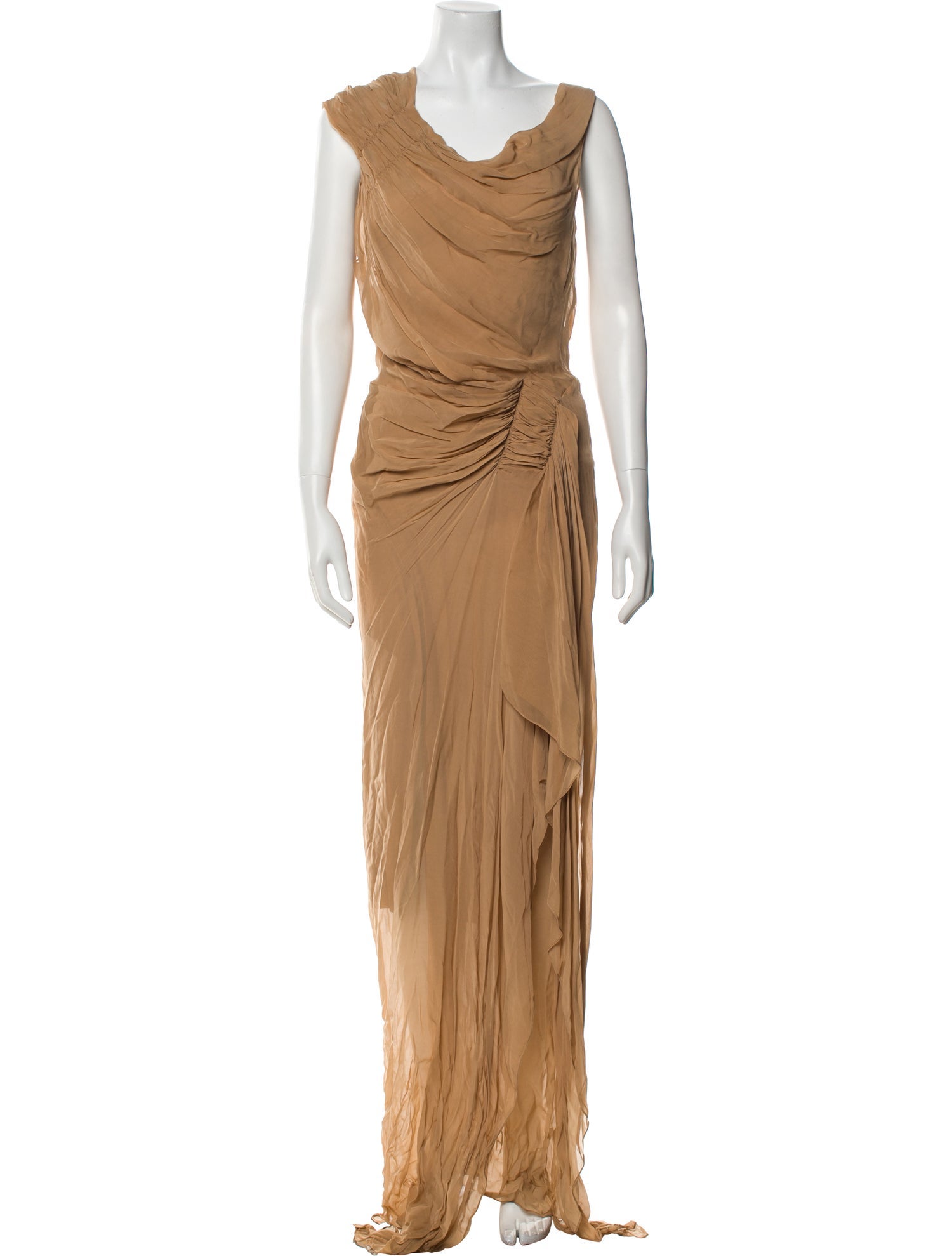 Donna Karan Cowl Neck Long Dress