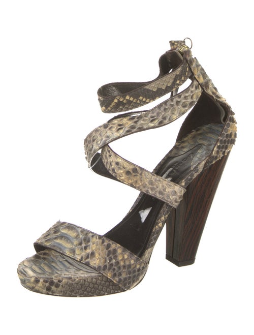 Donna Karan Snakeskin Animal Print Sandals