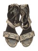 Donna Karan Snakeskin Animal Print Sandals