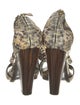 Donna Karan Snakeskin Animal Print Sandals