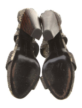 Donna Karan Snakeskin Animal Print Sandals
