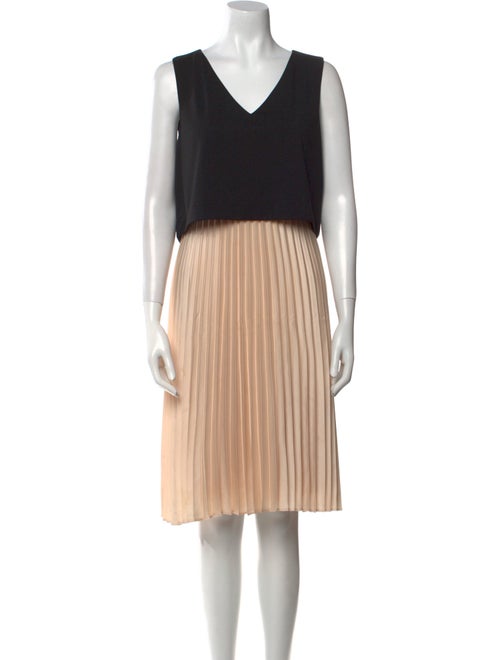 Donna Karan Colorblock Pattern Knee-Length Dress