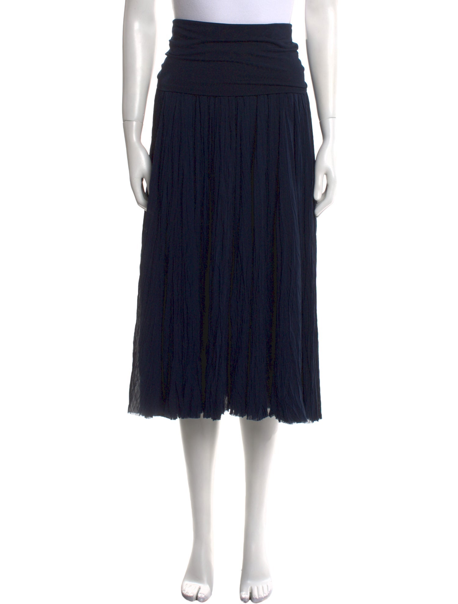 Donna Karan Silk Midi Length Skirt