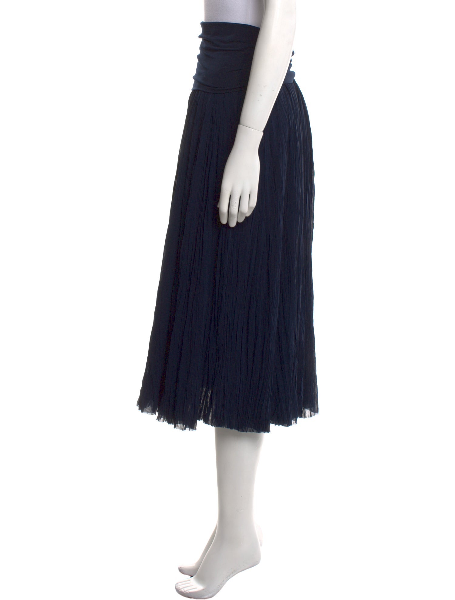 Donna Karan Silk Midi Length Skirt