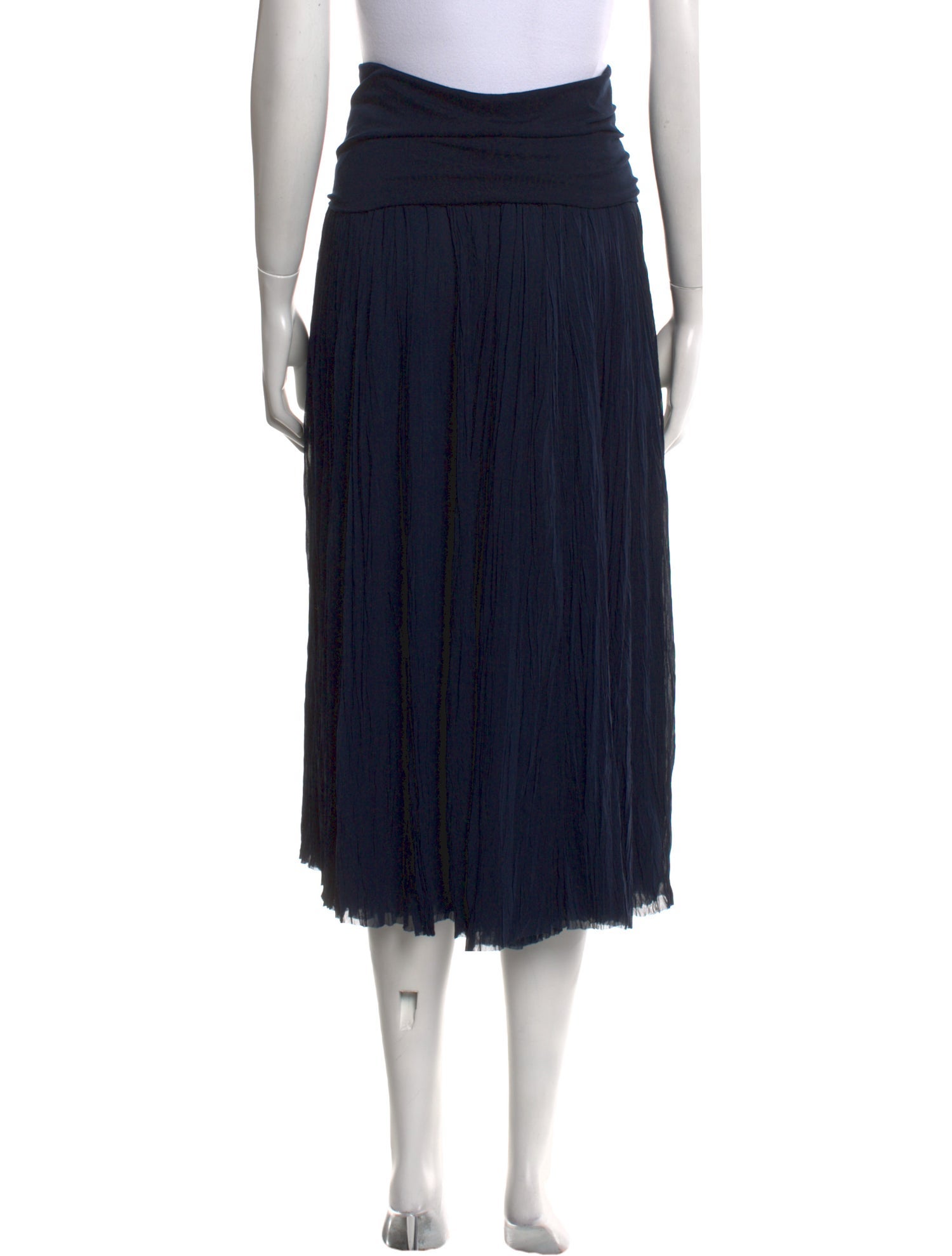 Donna Karan Silk Midi Length Skirt