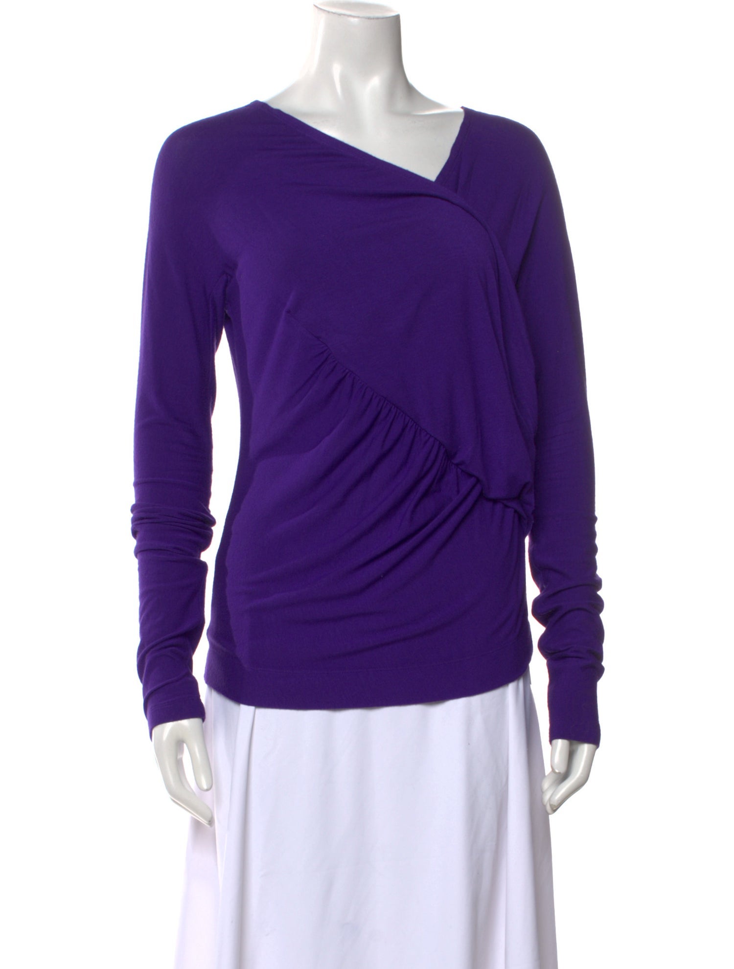 Donna Karan Cowl Neck Long Sleeve Top