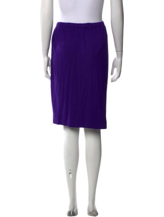 Donna Karan Pleated Accents Knee-Length Skirt
