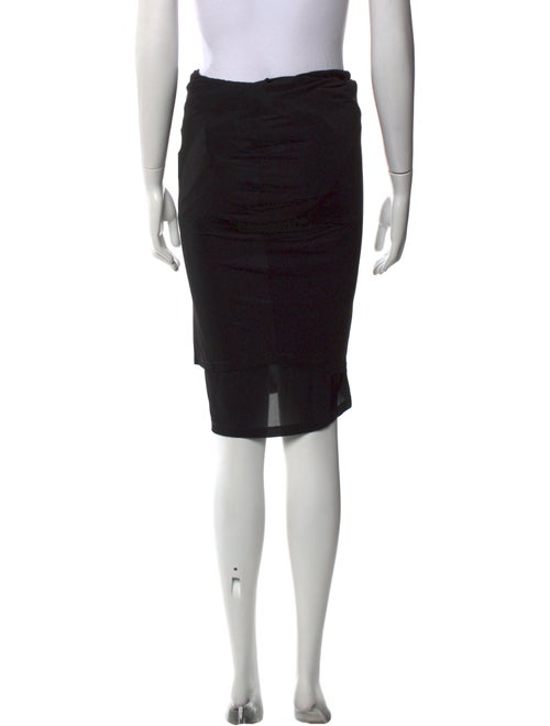 Donna Karan Pleated Accents Knee-Length Skirt