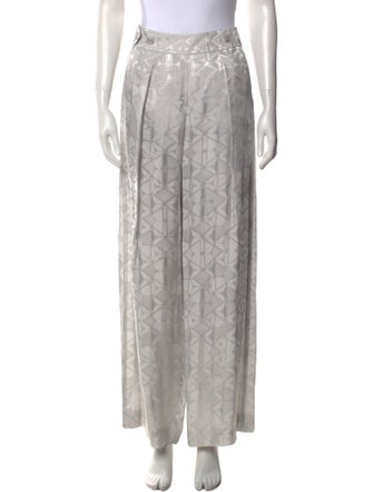 Donna Karan Printed Wide Leg Pants